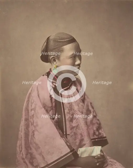 Fille de Shanghai, 1870s. Creator: Baron Raimund von Stillfried.