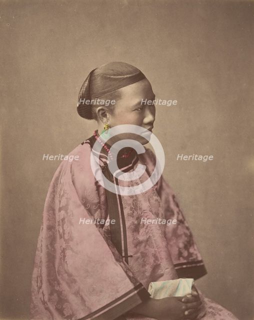 Fille de Shanghai, 1870s. Creator: Baron Raimund von Stillfried.