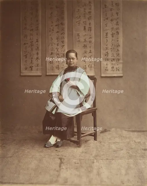 Fille de Shanghai, 1870s. Creator: Baron Raimund von Stillfried.