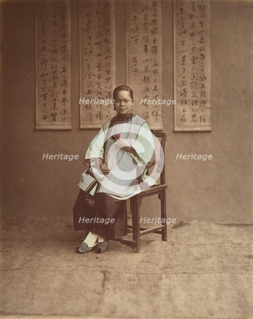 Fille de Shanghai, 1870s. Creator: Baron Raimund von Stillfried.
