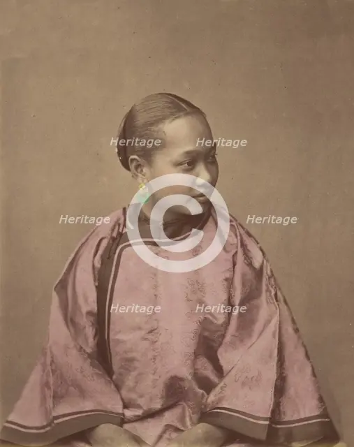 Fille de Shanghai, 1870s. Creator: Baron Raimund von Stillfried.