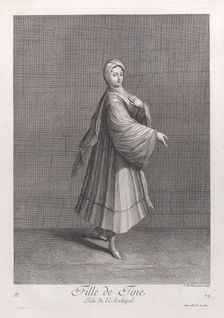 Fille de Tine, Isle de l'Archipel, 1714-15. Creator: Unknown