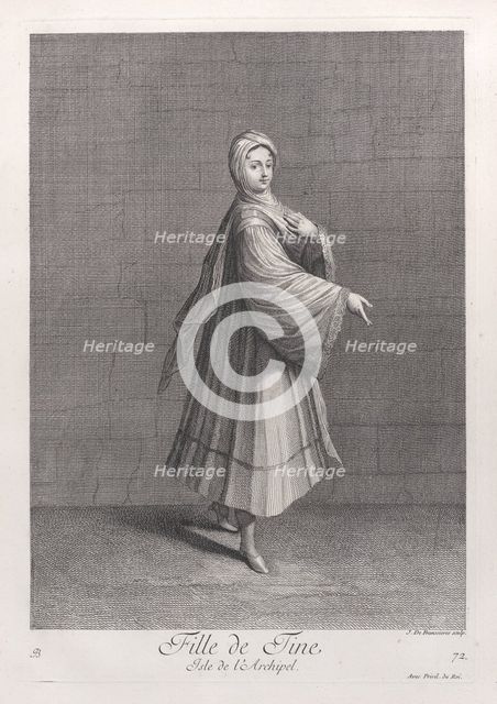 Fille de Tine, Isle de l'Archipel, 1714-15. Creator: Unknown.