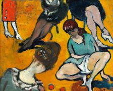 Fillette jouant au bois, 1919. Creator: Louis Valtat
