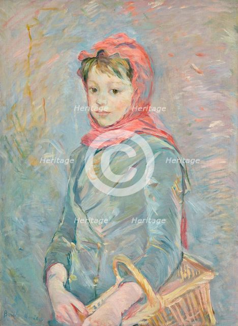Fillette portant un panier, 1888. Creator: Morisot, Berthe (1841-1895).