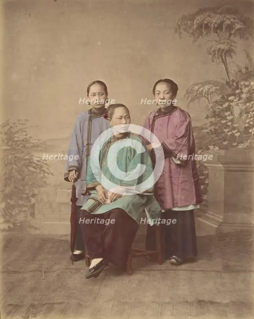 Filles de Shanghai, 1870s. Creator: Baron Raimund von Stillfried.