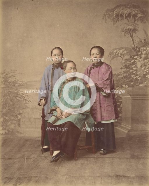 Filles de Shanghai, 1870s. Creator: Baron Raimund von Stillfried.