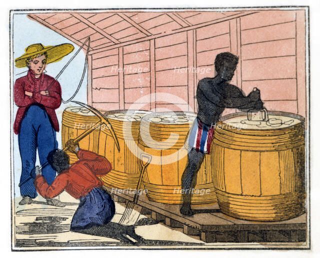 'Filling and Heading Casks', 1826. Artist: Amelia Alderson Opie