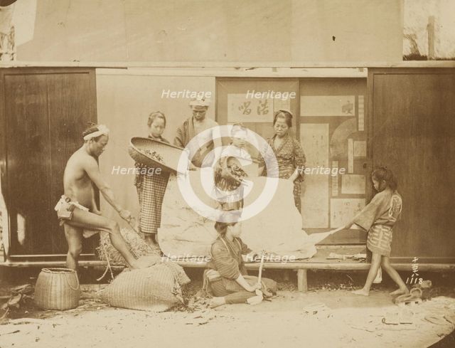 Filling Mattresses, 1884. Creator: Unknown.