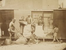 Filling Mattresses, 1884. Creator: Unknown