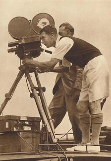 Film-maker - Making a cinema record at one of his annual camps for boys 1927 (1937)