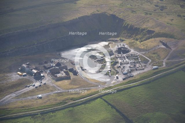 Film set for the Beowulf television series, County Durham, 2015. Creator: Dave MacLeod.