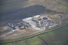 Film set for the Beowulf television series, County Durham, 2015. Creator: Dave MacLeod