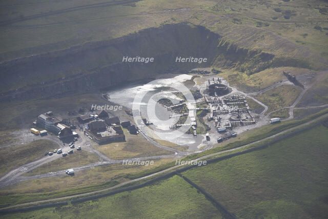 Film set for the Beowulf television series, County Durham, 2015. Creator: Dave MacLeod.