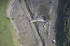 Film set for the Beowulf television series, County Durham, 2015. Creator: Dave MacLeod