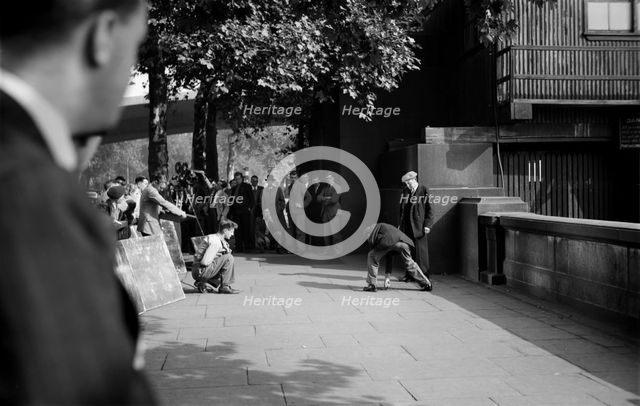 Filming on the Victoria Embankment, London, c1945-c1965. Artist: SW Rawlings