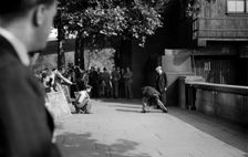 Filming on the Victoria Embankment, London, c1945-c1965. Artist: SW Rawlings