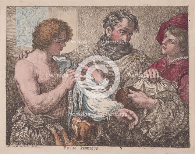 Filus Prodigus (The Prodigal Son), 1783-95., 1783-95. Creator: Thomas Rowlandson.