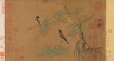 Finches and bamboo, early 12th century. Creator: Emperor Huizong