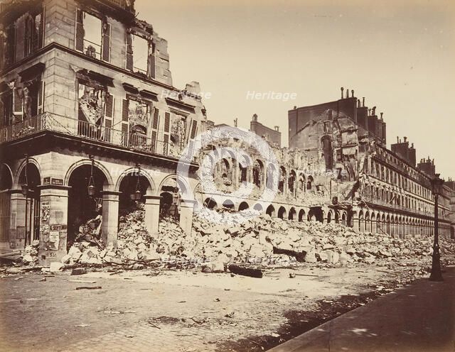 Finance Ministry, Burned. Exterior View, 1871. Creator: Alphonse J. Liébert.