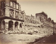 Finance Ministry, Burned. Exterior View, 1871. Creator: Alphonse J. Liébert