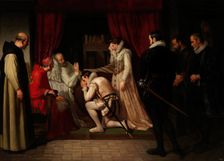 Final Moments of Philip II, 1864. Creator: Francisco Jover y Casanova