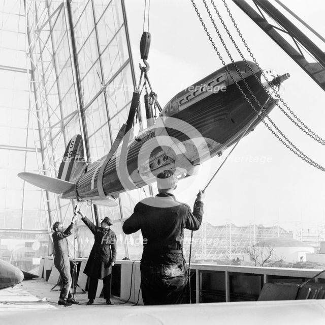 Final site preparations for the Festival of Britain, London, 1951. Creator: Henry Grant.