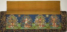 Final Page and Back Cover of Buddhist Manuscript With Four Guardian Kings, Mongolia, 17th/18th cent. Creator: Unknown