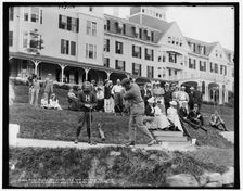 Final round for Stickney Cup, Graham driving, Mount Pleasant golf links, White Mountains, c1890-1901 Creator: Unknown