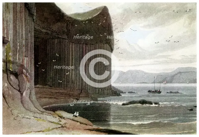 Fingal's Cave, Staffa, Outer Hebrides, Scotland. 1814 (1956). Artist: Unknown
