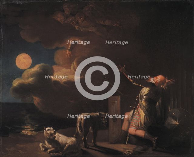 Fingal Sees the Ghosts of his Forefathers by Moonlight, 1780-1784. Creator: Nicolai Abraham Abildgaard.