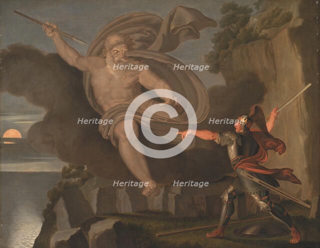 Fingal's Battle with the Spirit of Loda, 1797. Creator: Carstens, Asmus Jacob (1754-1798).