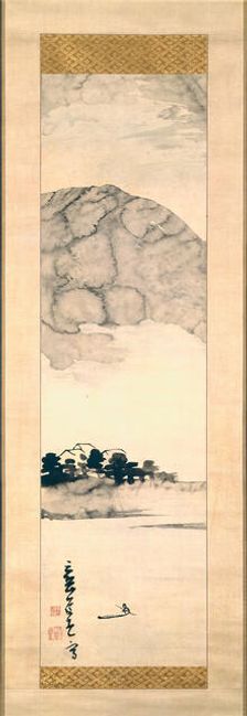 Finger Painting of a Landscape, 18th century. Creator: Ike no Taiga