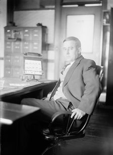 Finger Printing, J.S. Taylor At Bureau of Finger Print, Navy Department, 1912. Creator: Harris & Ewing