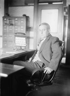 Finger Printing, J.S. Taylor At Bureau of Finger Print, Navy Department, 1912. Creator: Harris & Ewing