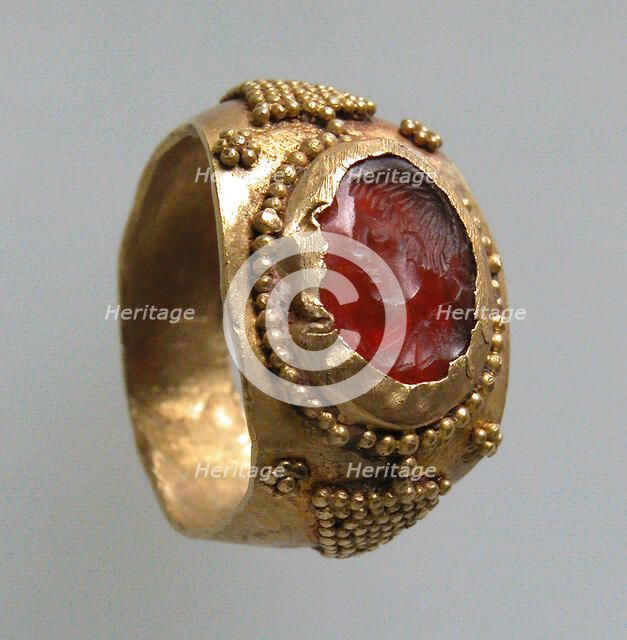 Finger Ring, Frankish, 6th-7th century. Creator: Unknown.