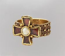 Finger Ring with a Cross, Frankish, 450-525. Creator: Unknown