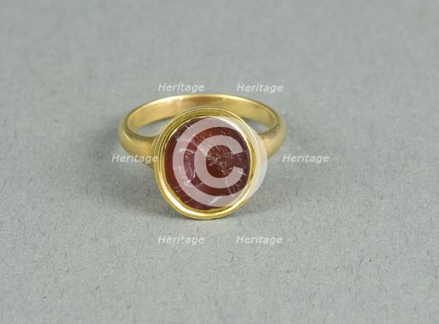 Finger Ring with Intaglio Depicting the Head of a Woman, (1st century?). Creator: Unknown.