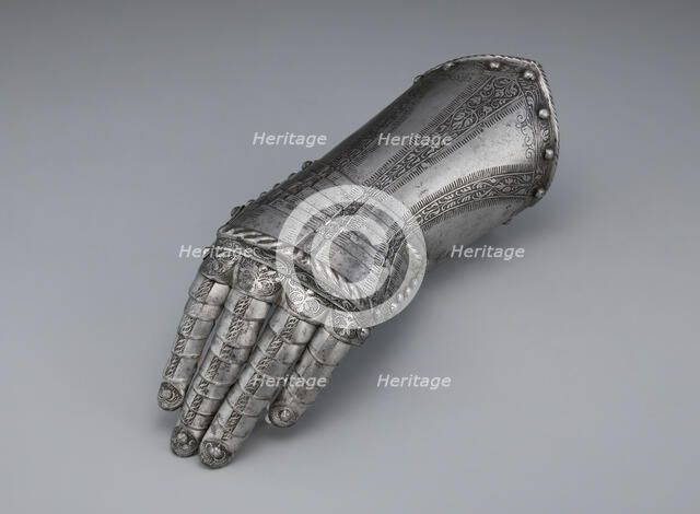 Fingered Gauntlet for the Left Hand, Landshut, c. 1535/40. Creator: Wolfgang Grosschedel.