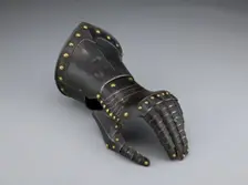 Fingered Gauntlet for the Left Hand, Nuremberg, c. 1600/20. Creator: Unknown