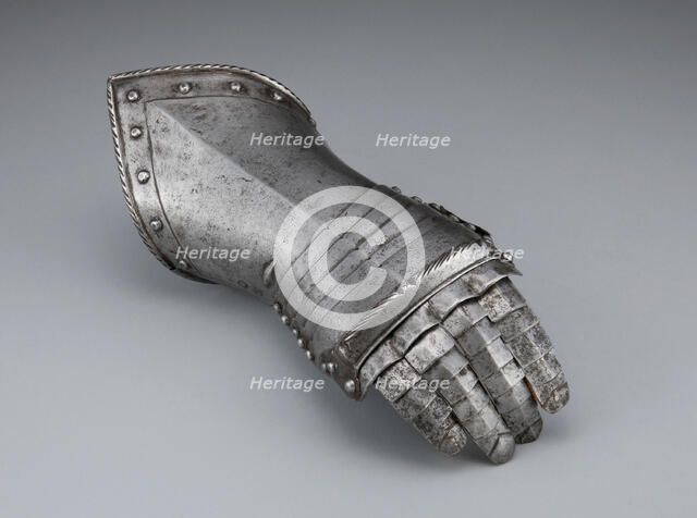 Fingered Gauntlet for the Right Hand, Nuremberg, c. 1580/1600. Creator: Unknown.