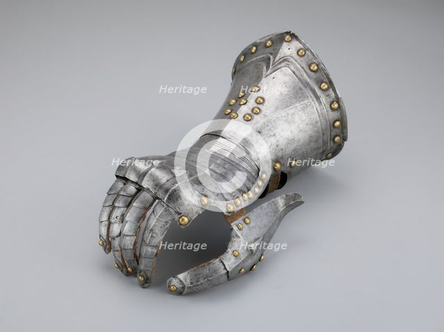 Fingered Gauntlet for the Right Hand, Nuremberg, c. 1600/20. Creator: Unknown.