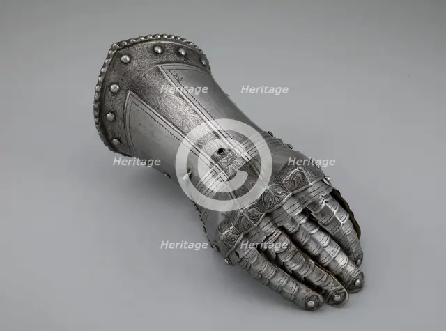 Fingered Gauntlet for the Right Hand, Augsburg, c. 1550/60. Creator: Unknown.