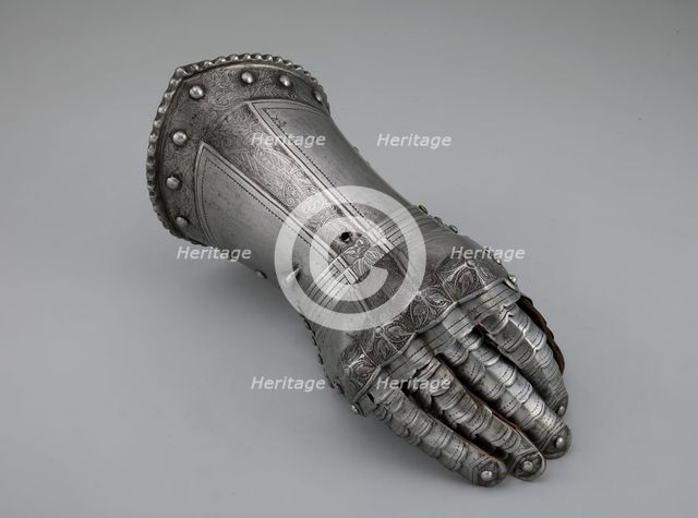 Fingered Gauntlet for the Right Hand, Augsburg, c. 1550/60. Creator: Unknown.