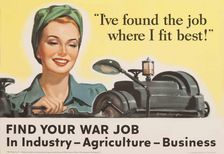 Find Your War Job, 1943. Creator: Roepp; George (active 1940s)