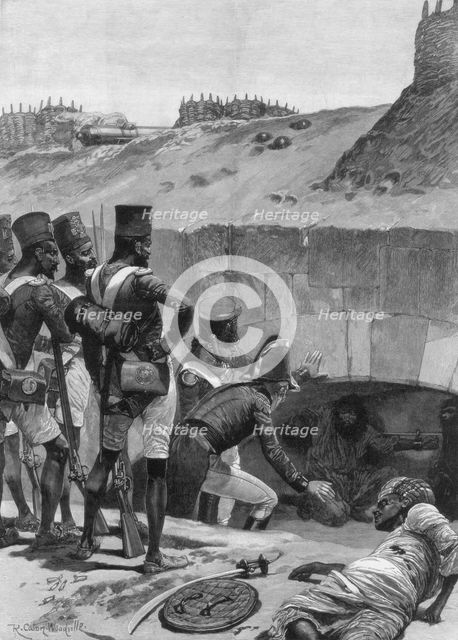 Finding the British prisoners under the casemates in the fortifications, 1894.Artist: Richard Caton Woodville II