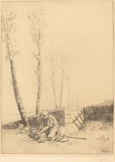 Finding the Sheep (Le mouton retrouve). Creator: Alphonse Legros