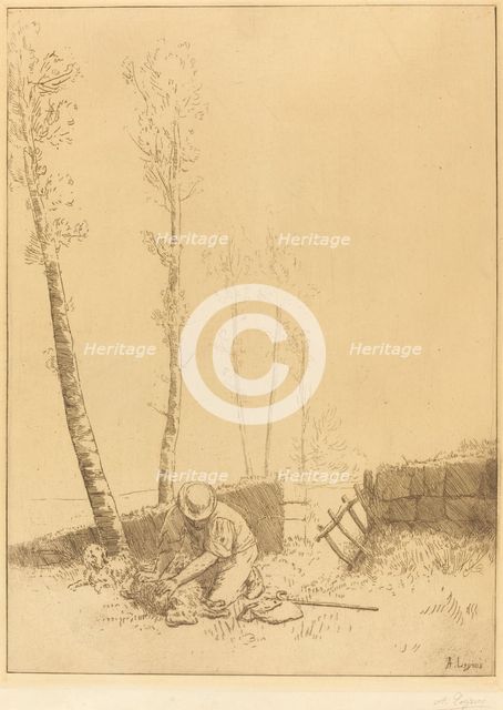 Finding the Sheep (Le mouton retrouve). Creator: Alphonse Legros.