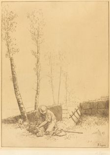 Finding the Sheep (Le mouton retrouve). Creator: Alphonse Legros