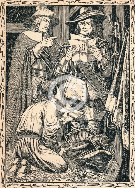 Finding Charles First's Correspondence, 1902. Artist: Patten Wilson